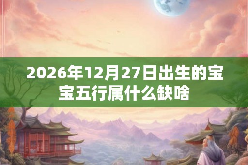 2026年12月27日出生的宝宝五行属什么缺啥