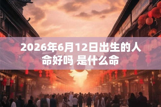 2026年6月12日出生的人命好吗 是什么命