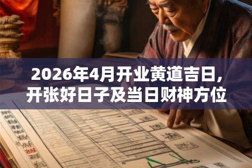 2026年4月开业黄道吉日,开张好日子及当日财神方位