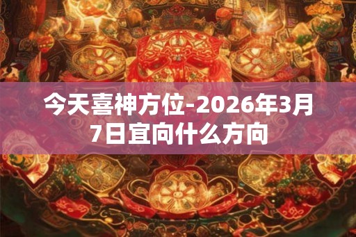 今天喜神方位-2026年3月7日宜向什么方向