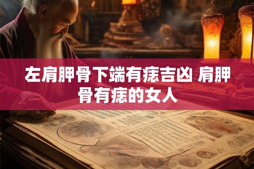 左肩胛骨下端有痣吉凶 肩胛骨有痣的女人
