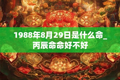 1988年8月29日是什么命_丙辰命命好不好