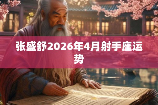 张盛舒2026年4月射手座运势