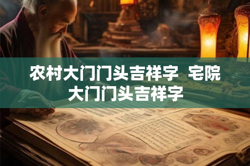 农村大门门头吉祥字 宅院大门门头吉祥字 农村大门门头吉祥字 宅院大门门头吉祥字