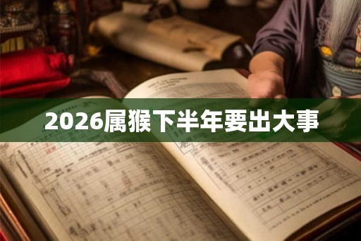 2026属猴下半年要出大事 2026属猴下半年要出大事