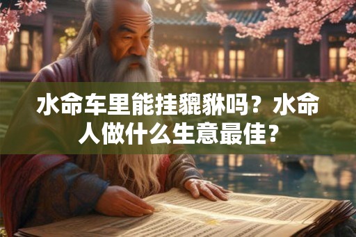 水命车里能挂貔貅吗？水命人做什么生意最佳？