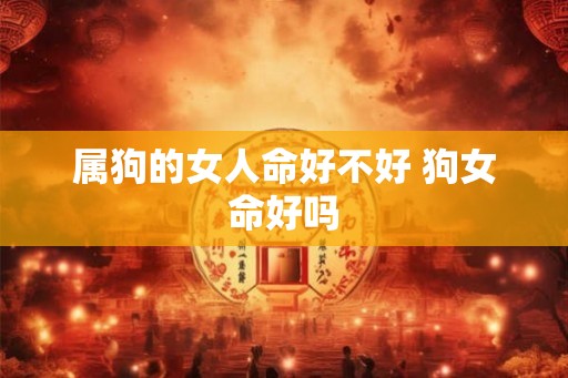 属狗的女人命好不好 狗女命好吗