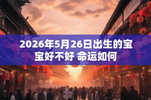 2026年5月26日出生的宝宝好不好 命运如何