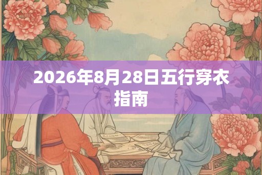 2026年8月28日五行穿衣指南