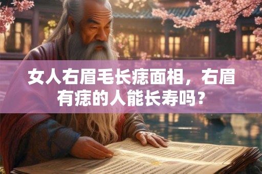 女人右眉毛长痣面相，右眉有痣的人能长寿吗？