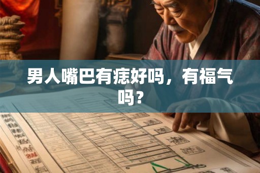 男人嘴巴有痣好吗，有福气吗？