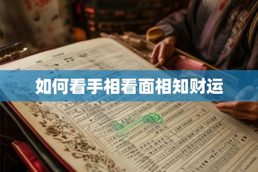 如何看手相看面相知财运