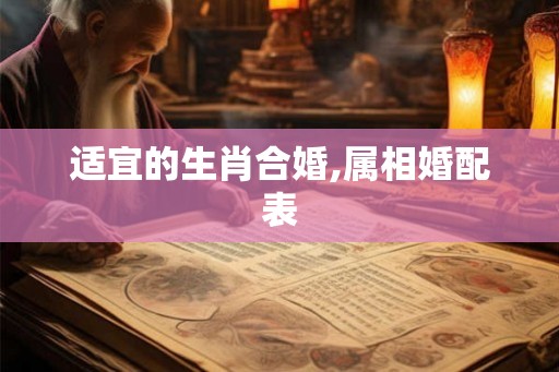 适宜的生肖合婚,属相婚配表
