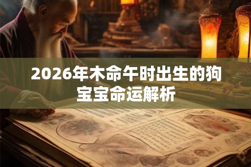 2026年木命午时出生的狗宝宝命运解析