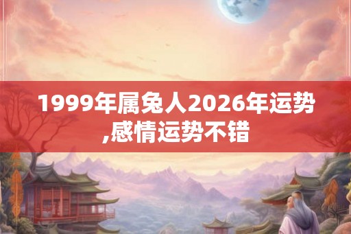 1999年属兔人2026年运势,感情运势不错