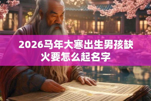 2026马年大寒出生男孩缺火要怎么起名字