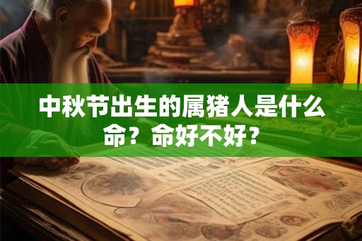 中秋节出生的属猪人是什么命?命好不好? 中秋节出生的属猪人是什么命?命好不好?