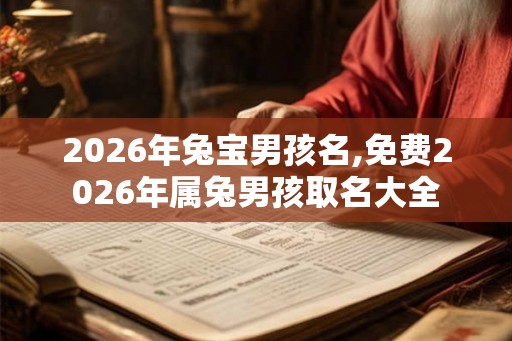 2026年兔宝男孩名,免费2026年属兔男孩取名大全