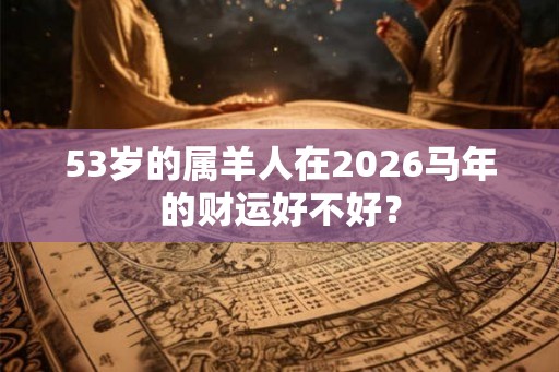 53岁的属羊人在2026马年的财运好不好？