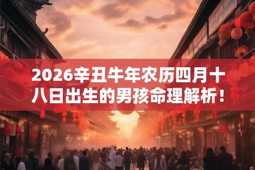 2026辛丑牛年农历四月十八日出生的男孩命理解析！