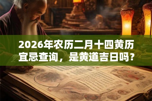 2026年农历二月十四黄历宜忌查询，是黄道吉日吗？