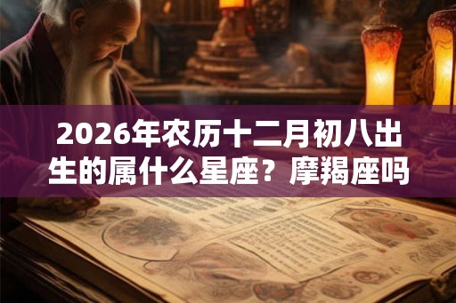 2026年农历十二月初八出生的属什么星座？摩羯座吗？