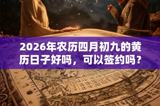 2026年农历四月初九的黄历日子好吗，可以签约吗？