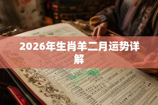 2026年生肖羊二月运势详解