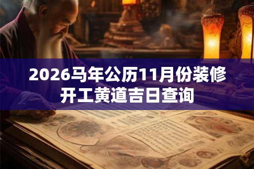 2026马年公历11月份装修开工黄道吉日查询