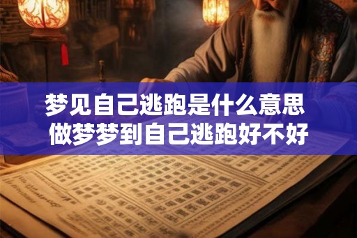 梦见自己逃跑是什么意思 做梦梦到自己逃跑好不好
