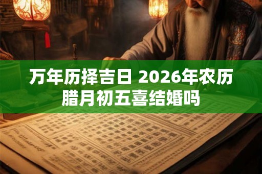 万年历择吉日 2026年农历腊月初五喜结婚吗 万年历择吉日 2026年农历腊月初五喜结婚吗