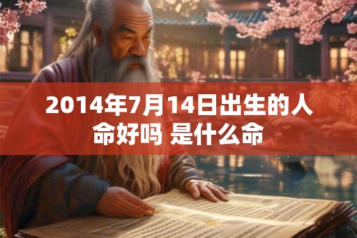 2014年7月14日出生的人命好吗 是什么命
