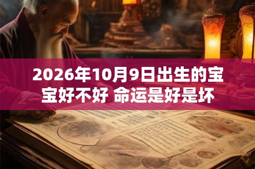 2026年10月9日出生的宝宝好不好 命运是好是坏
