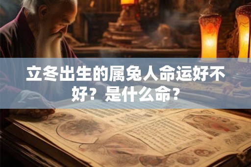 立冬出生的属兔人命运好不好？是什么命？