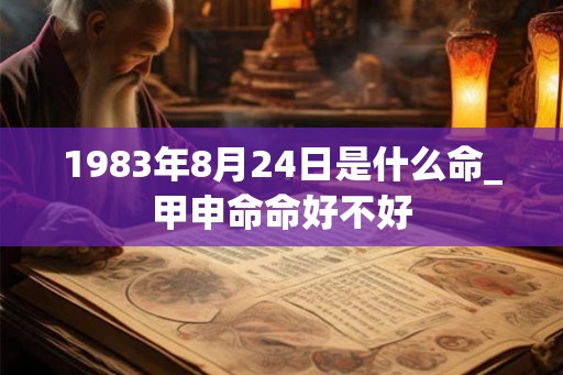 1983年8月24日是什么命_甲申命命好不好 1983年8月24日是什么命_甲申命命好不好