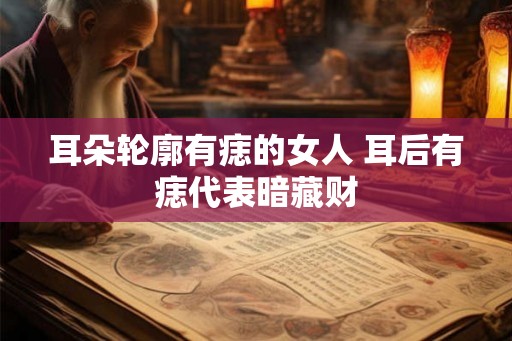 耳朵轮廓有痣的女人 耳后有痣代表暗藏财