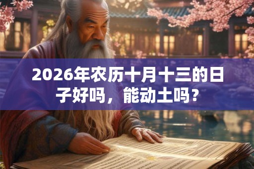 2026年农历十月十三的日子好吗,能动土吗? 2026年农历十月十三的日子好吗,能动土吗?