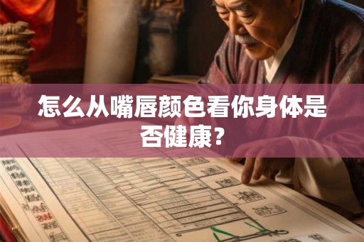 怎么从嘴唇颜色看你身体是否健康？