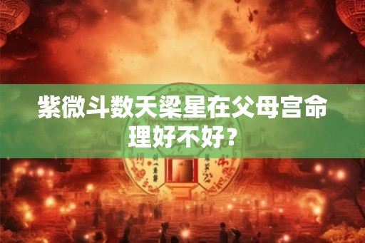 紫微斗数天梁星在父母宫命理好不好？