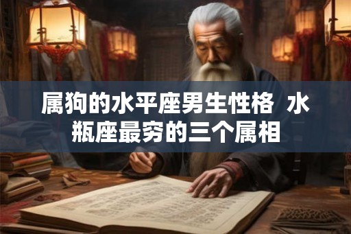 属狗的水平座男生性格  水瓶座最穷的三个属相