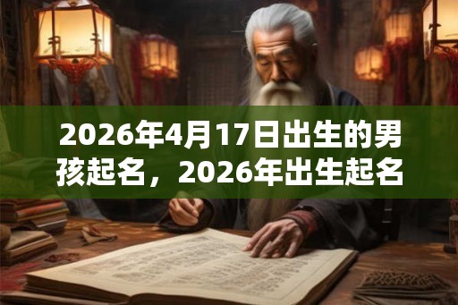 2026年4月17日出生的男孩起名，2026年出生起名不宜用哪些字？