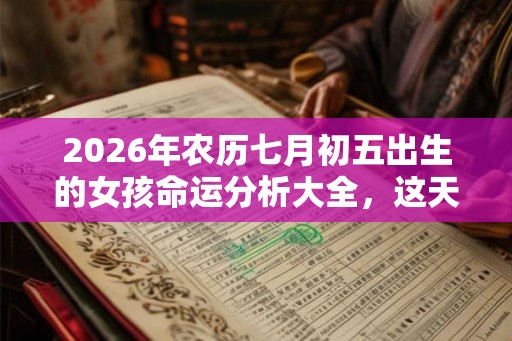 2026年农历七月初五出生的女孩命运分析大全，这天出生好不好？