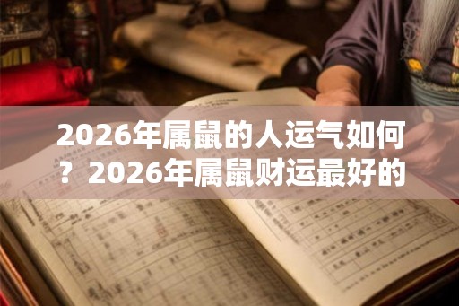 2026年属鼠的人运气如何？2026年属鼠财运最好的月份