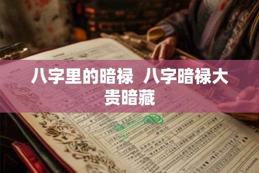 八字里的暗禄 八字暗禄大贵暗藏 八字里的暗禄 八字暗禄大贵暗藏