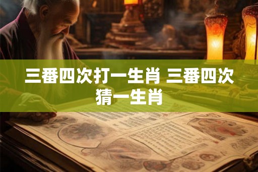 三番四次打一生肖 三番四次猜一生肖
