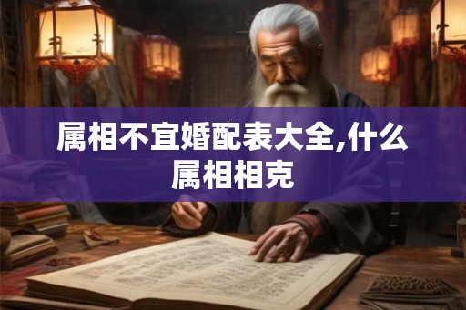 属相不宜婚配表大全,什么属相相克 属相不宜婚配表大全,什么属相相克
