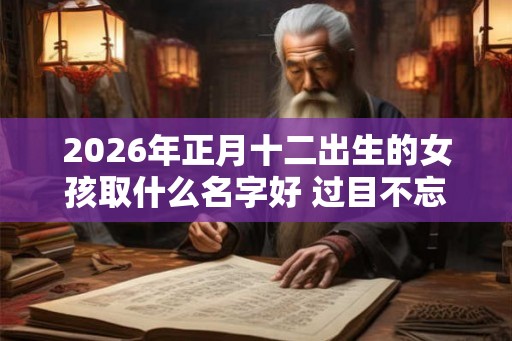 2026年正月十二出生的女孩取什么名字好 过目不忘的名字推荐