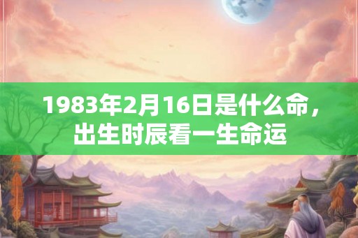 1983年2月16日是什么命,出生时辰看一生命运 1983年2月16日是什么命,出生时辰看一生命运