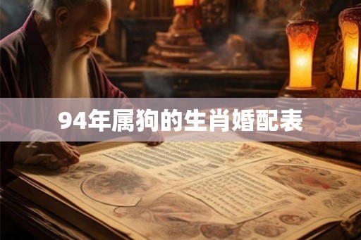 94年属狗的生肖婚配表