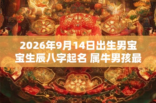2026年9月14日出生男宝宝生辰八字起名 属牛男孩最吉利的名字